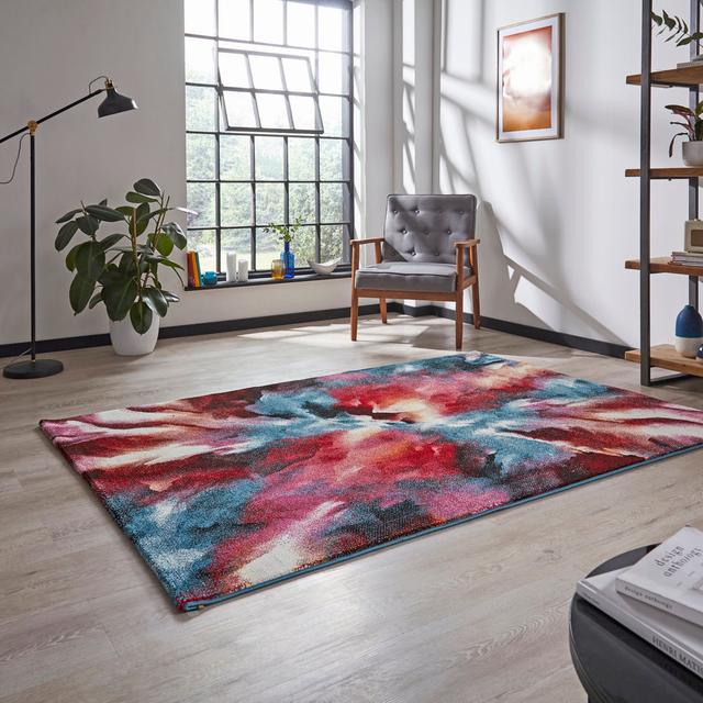 Brooklyn area rug Machine Woven Rectangle Multi coloured Ivy Bronx Rug Size: Rectangle 160cm x 220cm on Productcaster.