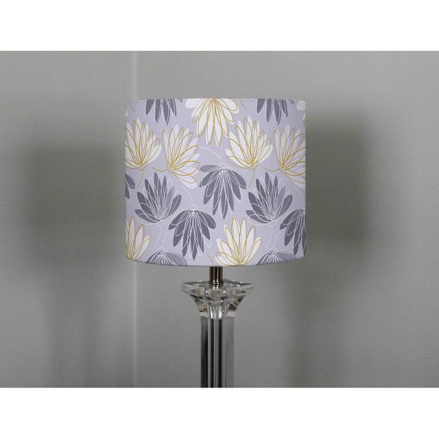 Water Lilies Cotton Drum Pendant Shade Bay Isle Home Size: 22cm H x 25cm W x 25cm D on Productcaster.