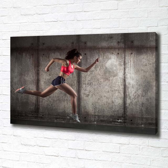 A Running Woman - Wrapped Canvas Art Prints Brayden Studio on Productcaster.