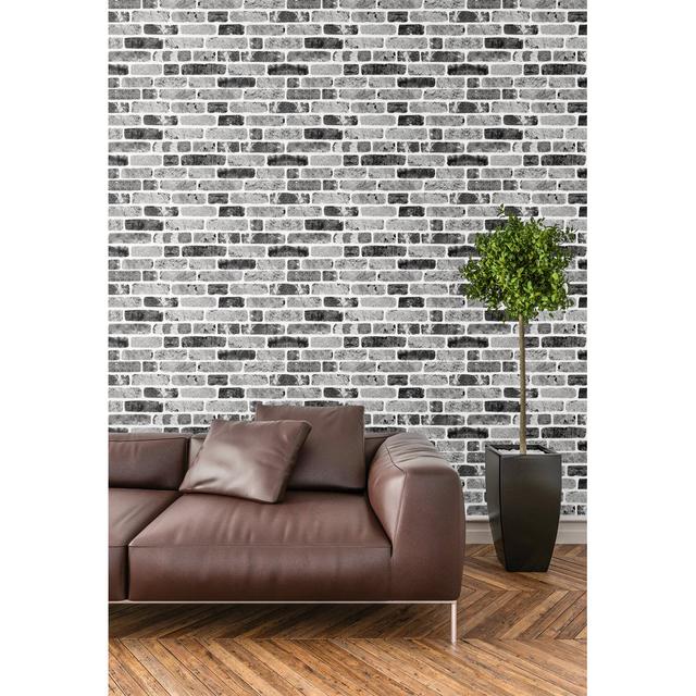 Ahaana 50 cm x 100 cm x 2cm Wall Paneling (8-pack) Borough Wharf Colour: Grey/Black on Productcaster.