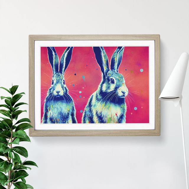 Hare Splash Vol.2 Abstract - Picture Frame Graphic Art Brambly Cottage Size: 34cm H x 46cm W x 2cm D, Format: Oak Framed on Productcaster.