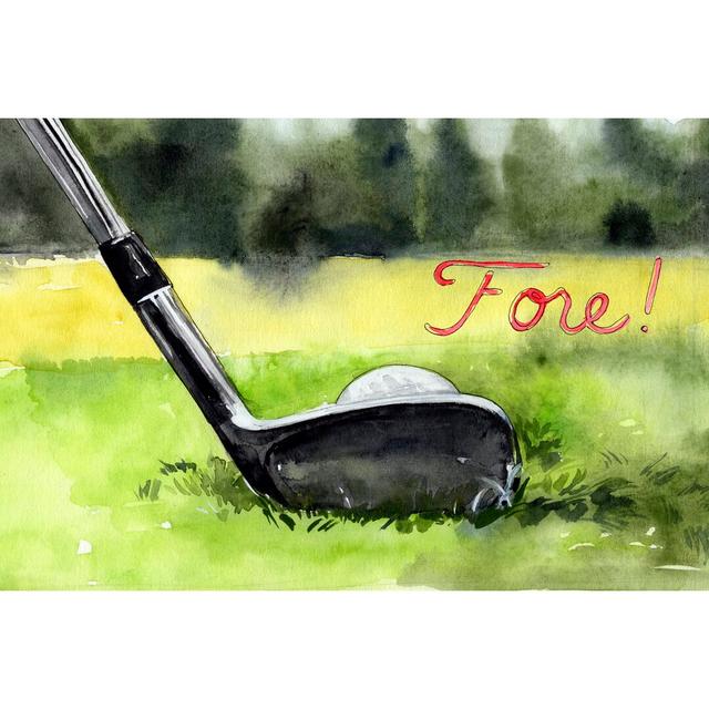 Tee Off Time IV by Jennifer Paxton Parker - Wrapped Canvas Painting Print Marlow Home Co. Size: 61cm H x 91cm W on Productcaster.