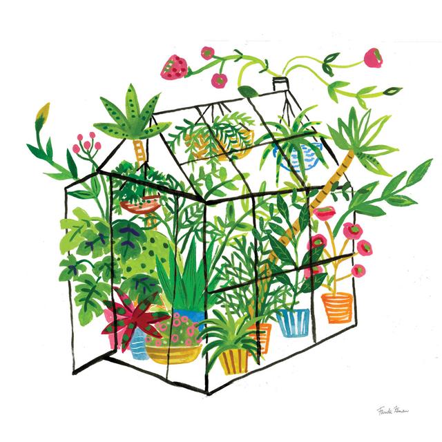 Greenhouse Blooming V by Farida Zaman - Wrapped Canvas Painting ClassicLiving Size: 76cm H x 76cm W x 3.8cm D on Productcaster.