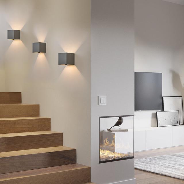 LED Wandleuchte 1-flammig G9 Warmweiß Up & Down Design Innen/Aussen IP65 Wasserdicht Nickolie 17 Stories Ausführung: Grau on Productcaster.