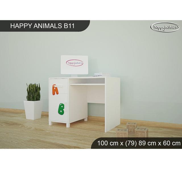 100cm Writing Desk Happy Babies Base Colour: White on Productcaster.