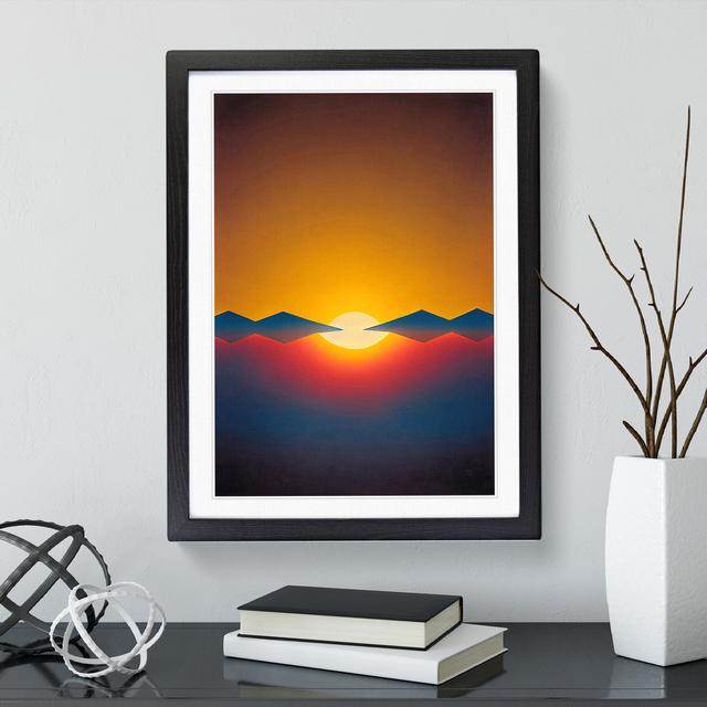 Unique Abstract Mountain Sunset No.2 - Single Picture Frame Print Alpen Home Frame Colour: Black Framed, Size: 64cm H x 46cm W x 2cm D on Productcaster.