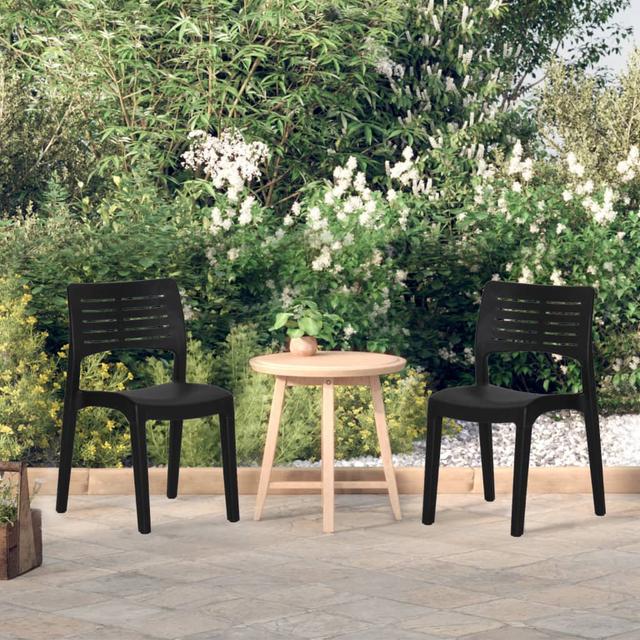 Gartenstuhl Popel (Set of 2) ClassicLiving Farbe: Anthrazit on Productcaster.