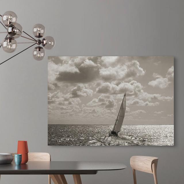 Leinwandbild Sailing Longshore Tides Größe: 70 cm H x 100 cm B x 4 cm T on Productcaster.