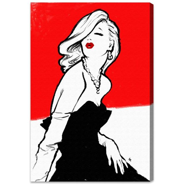 'Glamour Girl' Graphic Art on Wrapped Canvas East Urban Home Size: 38.1 cm H x 25.4 cm W on Productcaster.