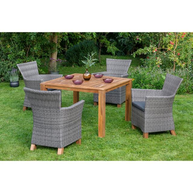 Irby 4 Seater Dining Set with Cushions Marlow Home Co. on Productcaster.