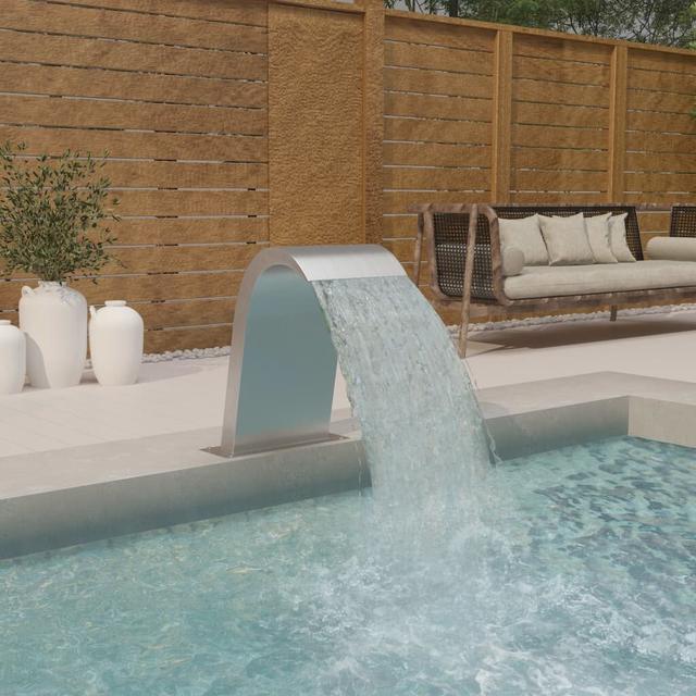 Wasserfall-Armatur Cayetano aus Edelstahl Garten Living on Productcaster.