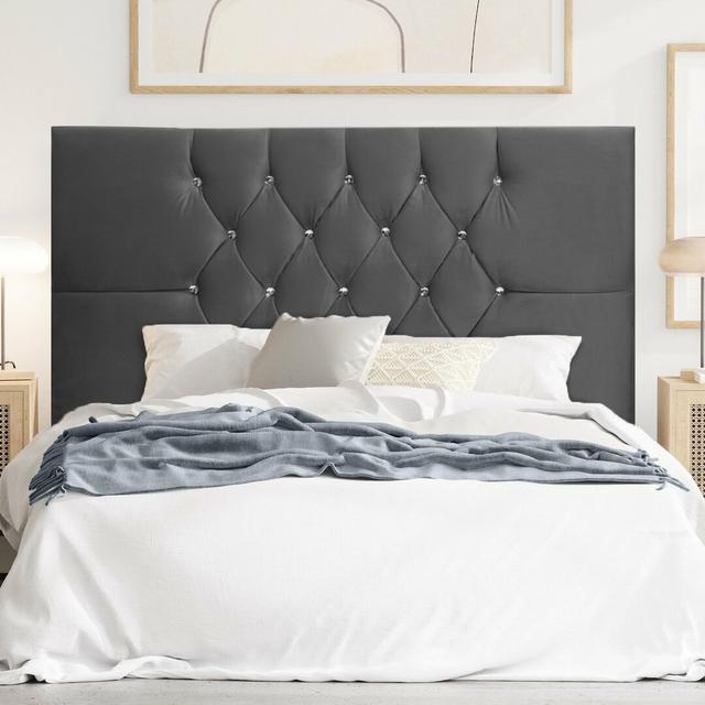 Haviland Upholstered Headboard Mercer41 Colour: Gray, Size: Small Single (2'6) on Productcaster.