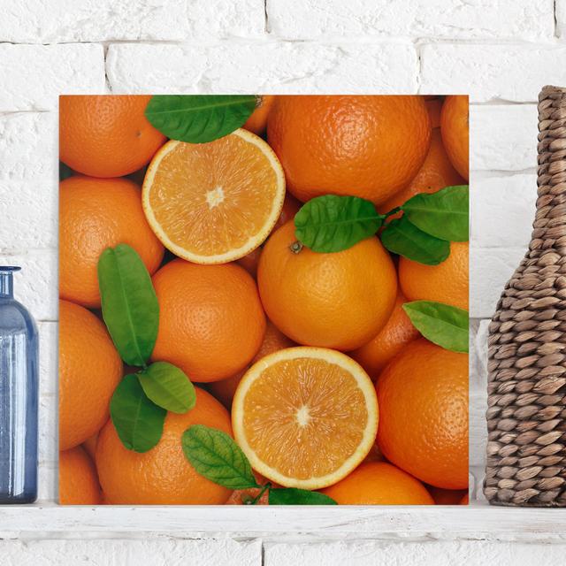 Juicy Oranges - Wrapped Canvas Graphic Art Ebern Designs Format: 260g/m² canvas, Size: 50cm H x 50cm W on Productcaster.