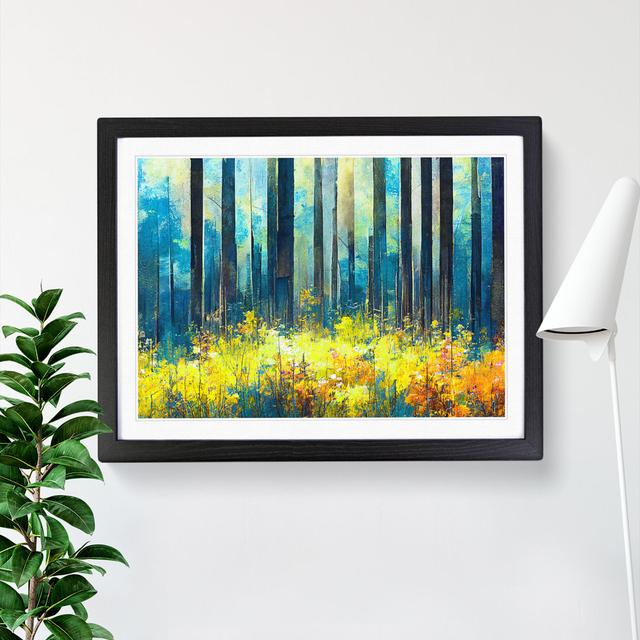 Cool Abstract Forest Vol.1 - Single Picture Frame Print Alpen Home Frame Colour: Black, Size: 34cm H x 46cm W x 2cm D on Productcaster.