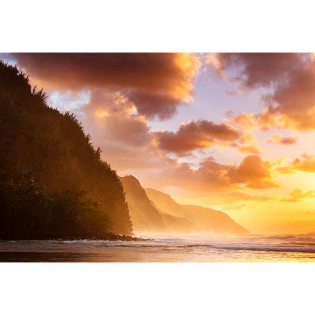 Spectacular Na Pali by GlowingEarth - Wrapped Canvas Print 17 Stories Size: 20cm H x 30cm W x 3.8cm D on Productcaster.