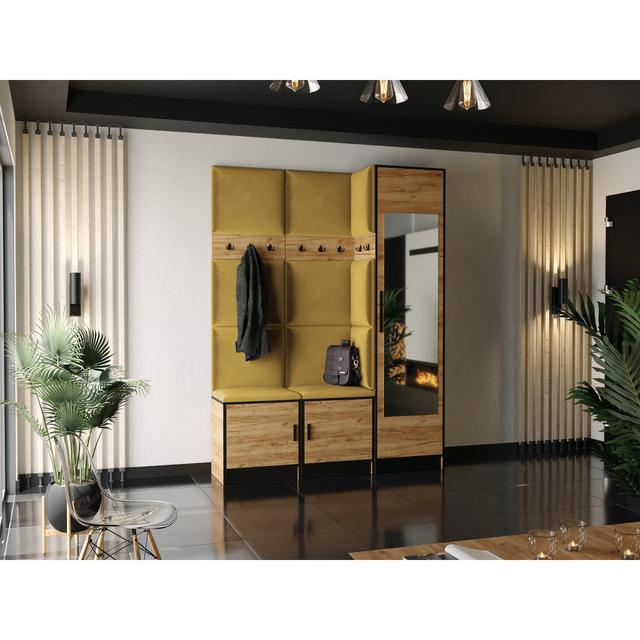 Swainswick 3 Piece Hallway Set Ebern Designs Colour: Oak/Yellow on Productcaster.