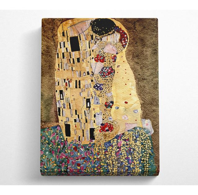 Klimt The Kiss - Wrapped Canvas Art Prints Rosalind Wheeler Size: 106.6cm H x 66cm W x 10cm D on Productcaster.