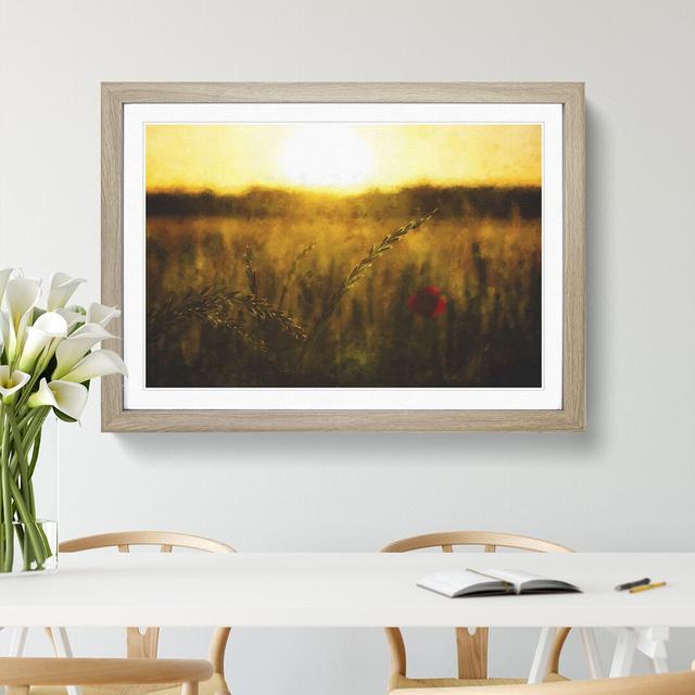 Poppy in a Meadow - Picture Frame Graphic Art East Urban Home Size: 36cm H x 48cm W x 2cm D, Frame Option: Oak Framed on Productcaster.