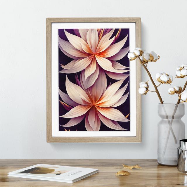 XV1022-4509X The Dignified Flowers - Single Picture Frame Print Marlow Home Co. Frame Colour: Oak Framed, Size: 34cm H x 25cm W x 2cm D on Productcaster.