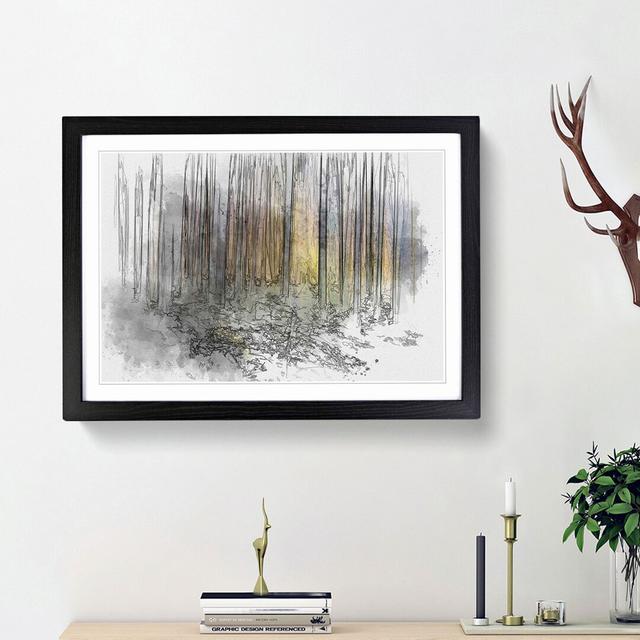 Forest Dreams in Abstract - Picture Frame Graphic Art Print East Urban Home Frame Option: Black Framed, Size: 48cm H x 65cm W x 2cm D on Productcaster.