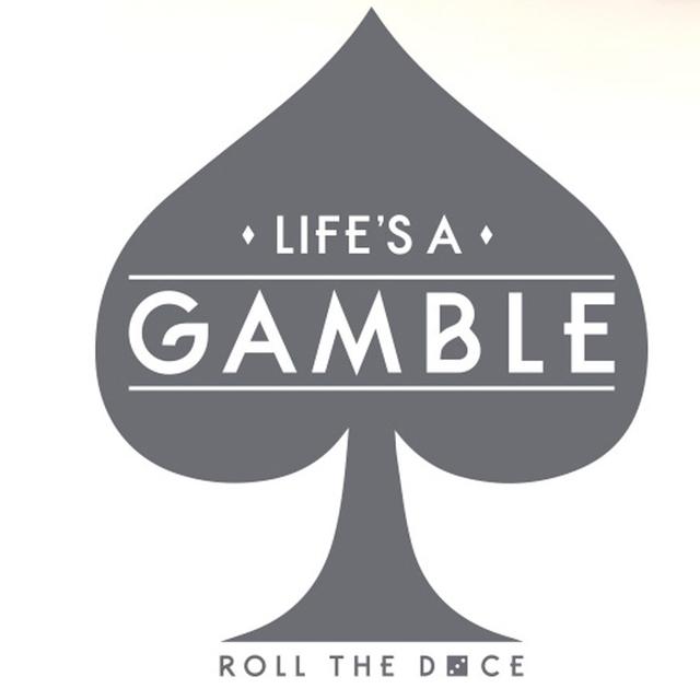 Lifes a Gamble Roll the Dice Wall Sticker Happy Larry Size: Large, Colour: Grey on Productcaster.