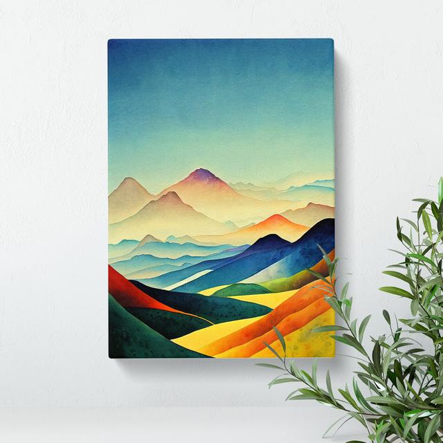 XC1022-1610X Colourful Mountain Landscape No.1 - Wrapped Canvas Print Alpen Home Size: 50cm H x 35cm W x 3cm D on Productcaster.