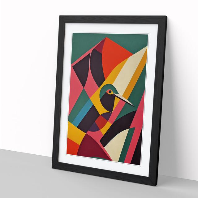 Hummingbird Abstract Vol.1 - Picture Frame Graphic Art Marlow Home Co. Size: 34cm H x 25cm W x 2cm D, Frame Colour: Black on Productcaster.