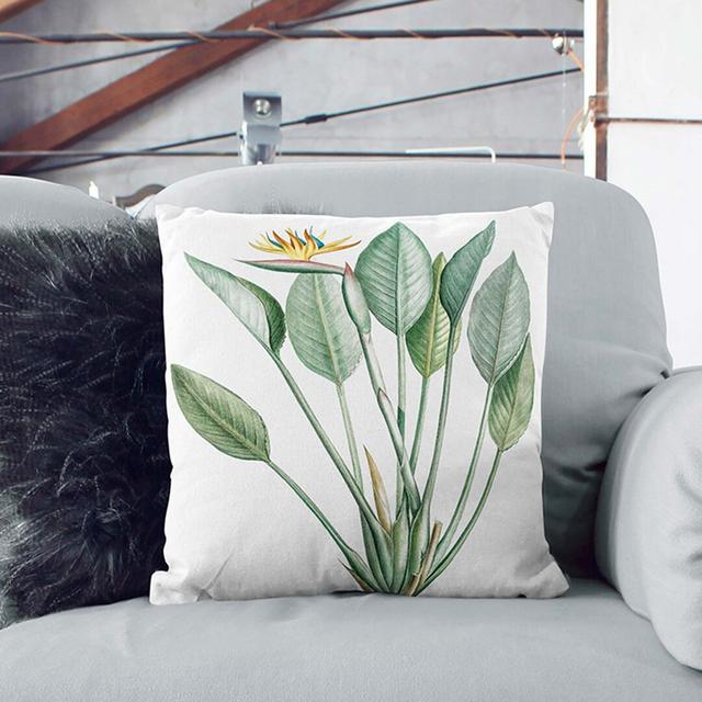 Bird of Paradise Flower by Pierre-Joseph Redoute Cushion with Filling East Urban Home Size: 40 x 40 cm, Backing Colour: Black on Productcaster.