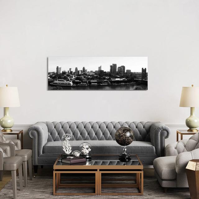 Sacramento Skyline Cityscape - Wrapped Canvas Panoramic Print Brayden Studio Size: 50.8cm H x 152.4cm W x 3.81cm D on Productcaster.