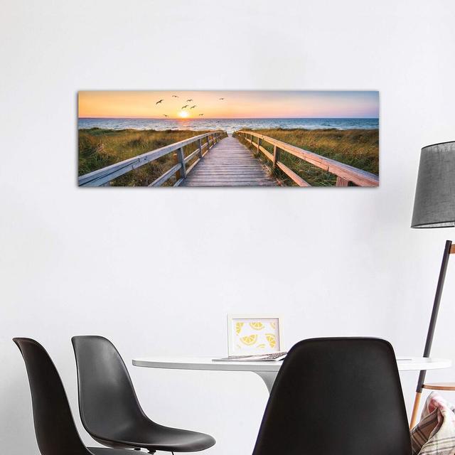 Dune Beach Panorama by Jan Becke - Wrapped Canvas Panoramic Photograph Print Highland Dunes Size: 60.96cm H x 182.88cm W x 3.81cm D on Productcaster.