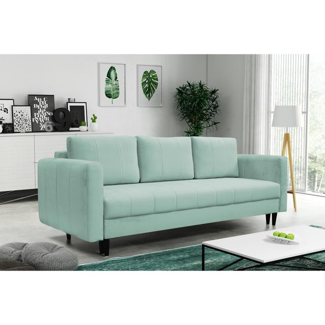 Schlafsofa Ekamjhot Ebern Designs Polsterfarbe: Helles Aquamarin on Productcaster.