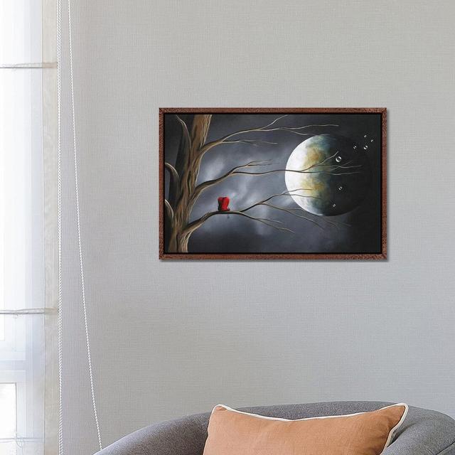 Sometimes He Just Wants To Be Alone by Moonlight Art Parlour - Painting on Canvas Latitude Run Format: Classic Brown Wood Framed, Size: 45.72cm H x 66 on Productcaster.