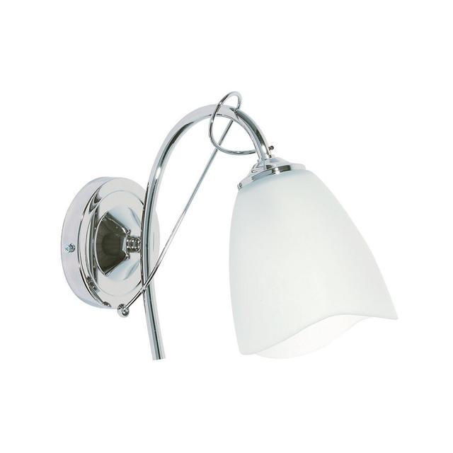 Alaina Armed Sconce Marlow Home Co. Base Finish: Chrome on Productcaster.