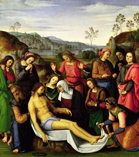 The Lamentation of Christ, 1495 by Pietro Perugino Framed Art Print East Urban Home Size: Large on Productcaster.