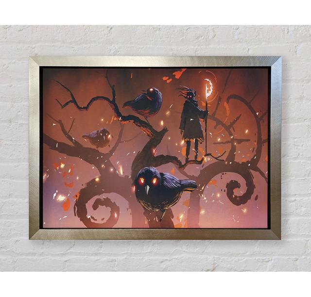 The Crow Branch - Single Picture Frame Art Prints Bright Star Size: 100cm H x 141.4cm W x 3.4cm D on Productcaster.