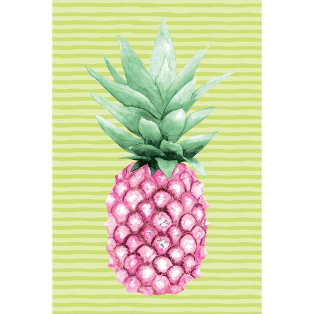 Pink Green Pineapple - Wrapped Canvas Painting Pergo Classics Size: 30cm H x 20cm W x 3.8cm D on Productcaster.