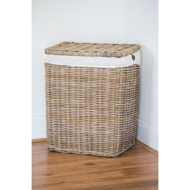 Wicker Laundry Bin Highland Dunes Size: Small (51 cm x 39 cm x 30 cm) on Productcaster.