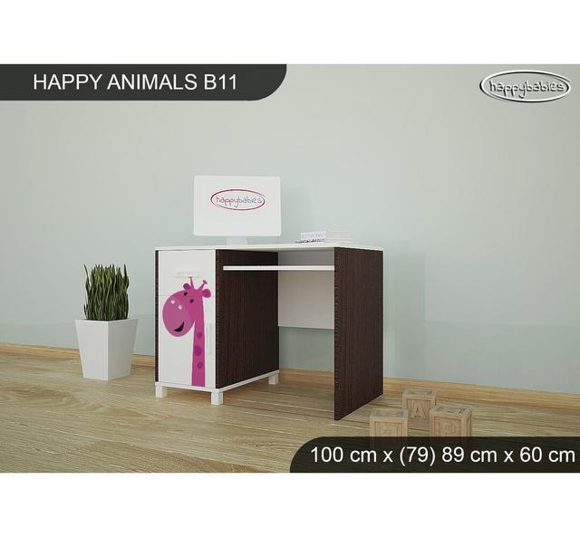 100 cm Schreibtisch W Happy Babies Grundfarbe: Kastanie on Productcaster.