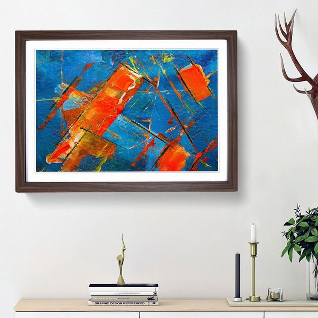 Abstract Art Painting Vol.304 by S.Johnson - Picture Frame Painting Print East Urban Home Size: 27cm H x 36cm W x 2cm D, Frame Option: Walnut Framed on Productcaster.