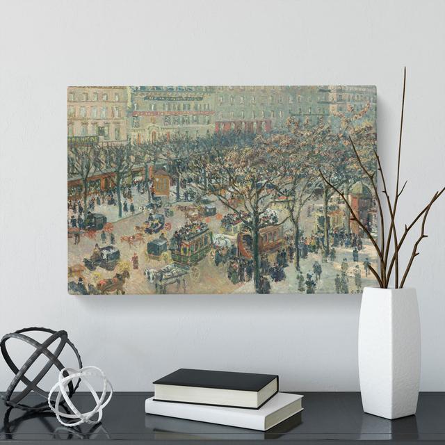 Italian Boulevard by Camille Pissarro - Wrapped Canvas Painting East Urban Home Size: 40cm H x 60cm W x 3cm D on Productcaster.