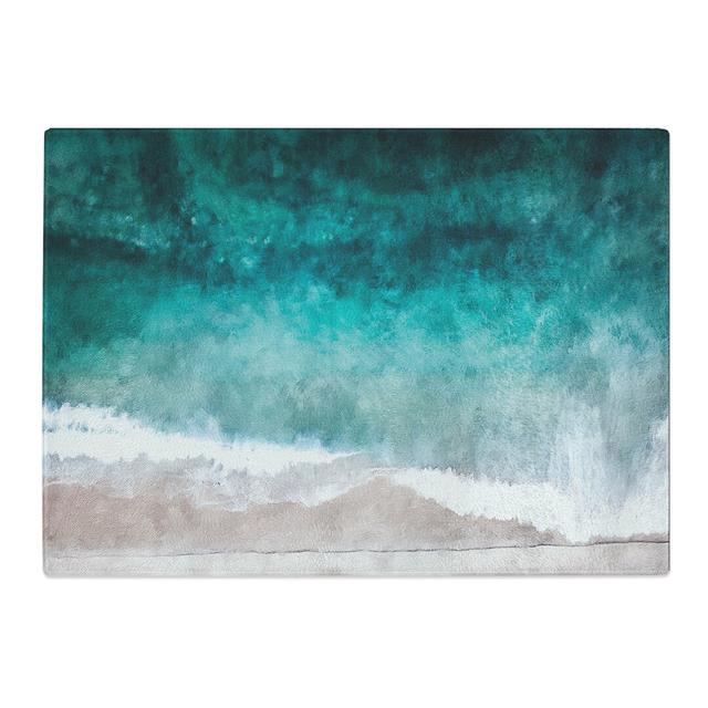 Tempered Glass Swanbourne Beach in Australia Chopping Board East Urban Home Size: 28.5 cm x 39 cm on Productcaster.