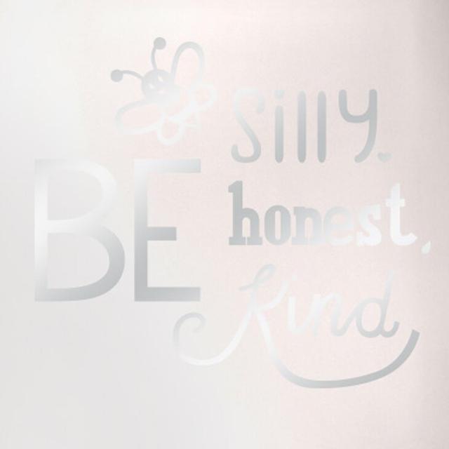 Bee Silly Nice Kind Door Room Wall Sticker East Urban Home Colour: Shiny Silver on Productcaster.