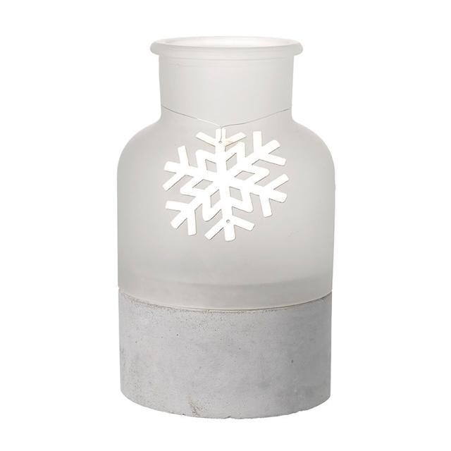 Barrister Frosted Bottle Decorative Accent The Seasonal Aisle on Productcaster.