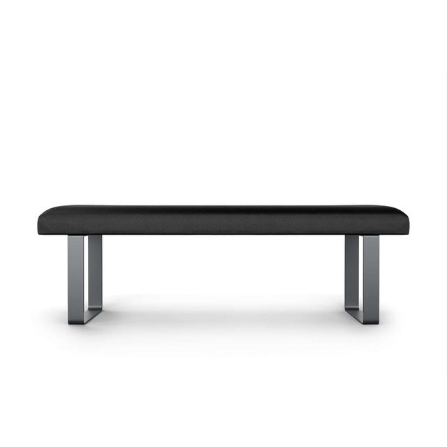 Mylinn Polyester Upholstered Bench Ebern Designs Colour: Black/Anthracite on Productcaster.