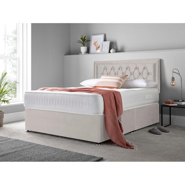 Macungie Divan Bed Set Rosdorf Park Colour: Silver, Size: Super King (6'), Storage Type: No Drawers on Productcaster.