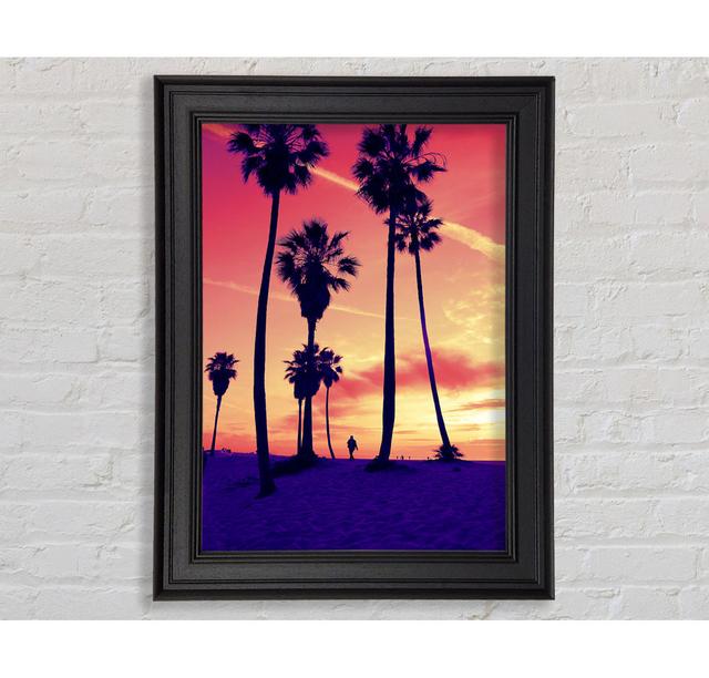 Los Angeles Palm Tree Walk Framed Print 17 Stories Size: 29.7cm H x 42cm W on Productcaster.