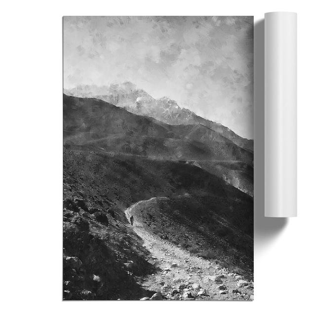 Pathway To The Mountain - No Frame Print East Urban Home Size: 59cm H x 42cm W x 0.1cm D on Productcaster.