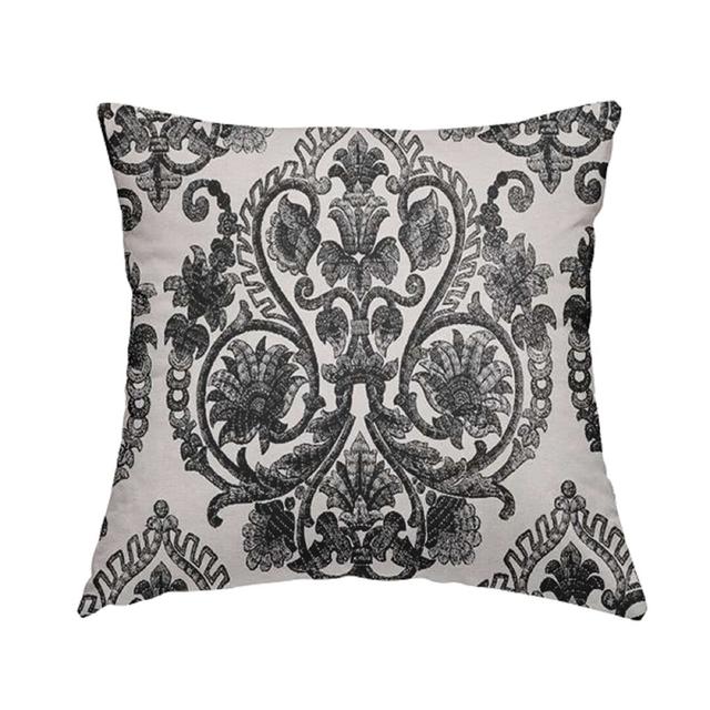 Royst Damask Cushion with Filling Rosalind Wheeler Colour: Black on Productcaster.