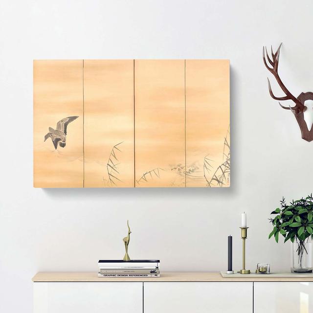 Goose & Reeds by Maruyama Okyo - Wrapped Canvas Painting Print East Urban Home Size: 35cm H x 50cm W x 3cm D on Productcaster.