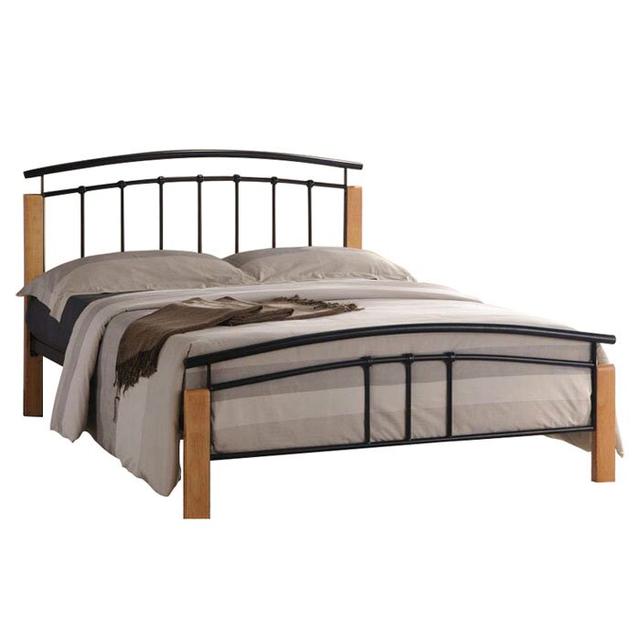 Killeen Bed Frame Latitude Run Colour: Black, Size: Double (4'6) on Productcaster.